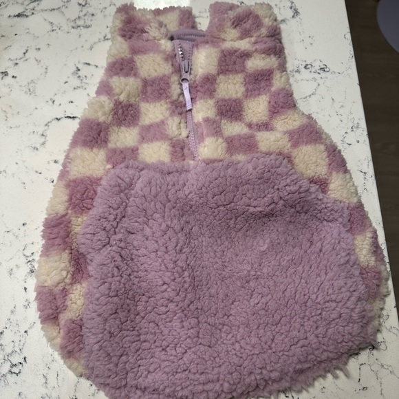 Top Paw Dog Sherpa Plaid Checkered Jacket - Picture 5 of 6